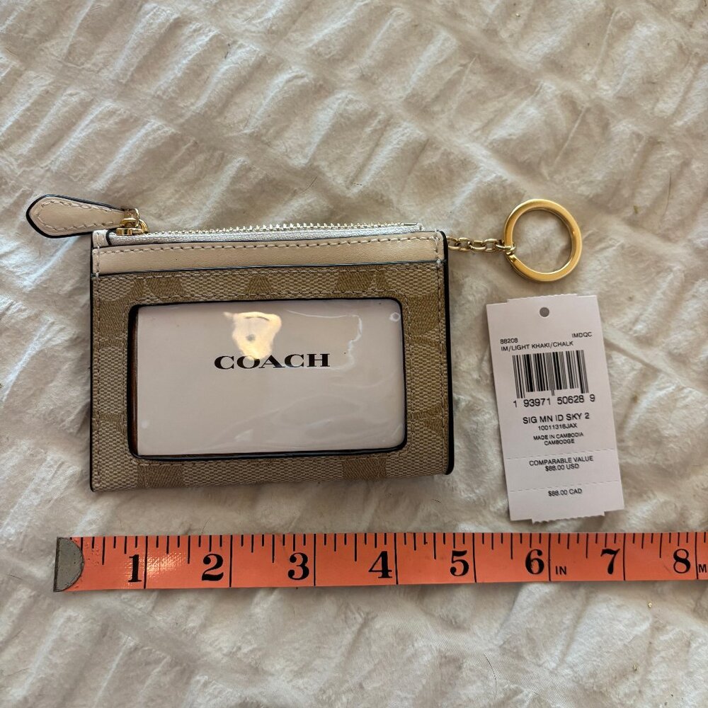 Authentic NWT Coach mini ID Case